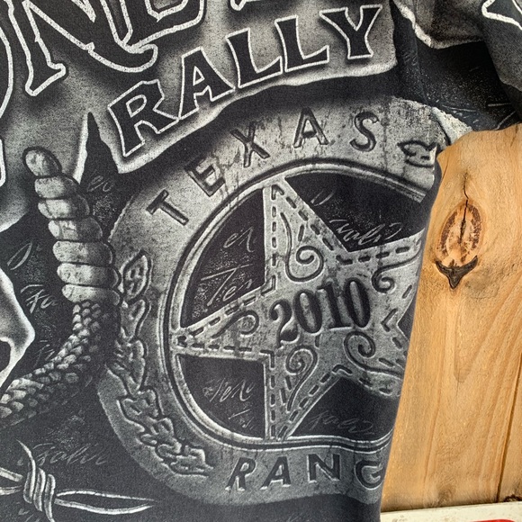 Vintage 2010 Lone Star Rally Texas Rangers All over print T-shirt Size XL - Picture 4 of 9